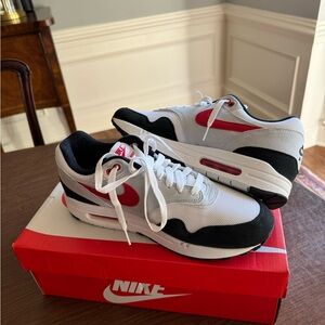 NEW Nike Air Max 1 White/Black/University Red - Men’s Size 9